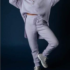 Clad and Cloth Free People Around the Clock Jogger in Lavender